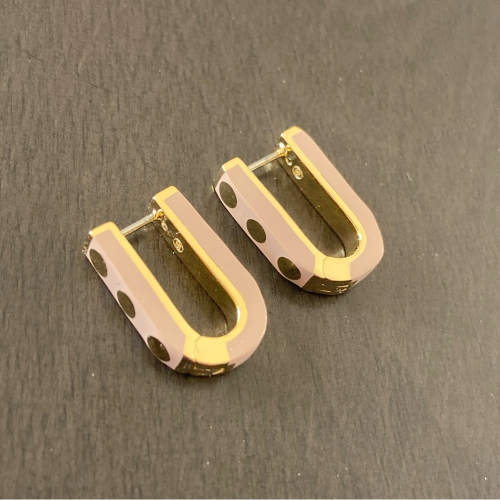 Gorjana 18K Gold Plated Asher Link Hoops- Stone 249-003-546-G